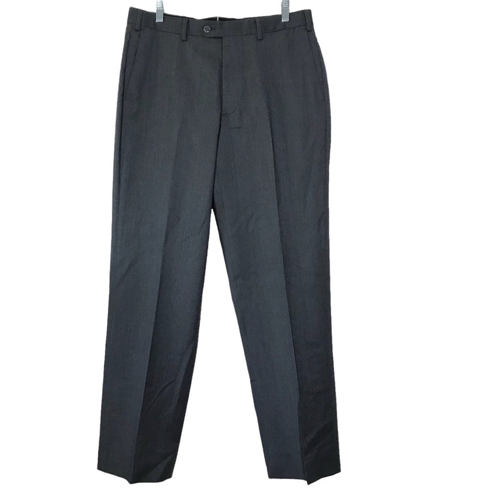 J. Hilburn 100% Italian Wool Slacks Dress Pants in Gray Size 34